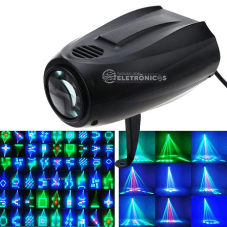 Imagem de Luz Holografica Multi Efeito LED RGBW Colors Ativação Por Som e Automatico - 1948811