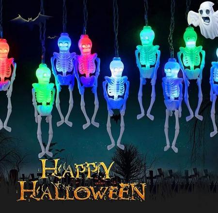 Imagem de Luzes de decoração de Halloween Série 3m 20 LED Skeleton