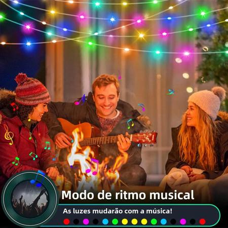 Imagem de Luzes de Natal LED Bluetooth Smart - Cortina de Fada Endereçável (20m, 10m, 5m)