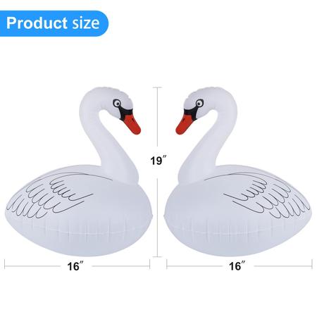 Imagem de Luzes de piscina flutuantes Goallim Swan impermeáveis movidas a energia solar