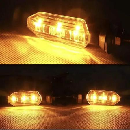 Imagem de Luzes de Sinalização de Motocicleta LED Âmbar 12V - À Prova D'Água - 8mm - Honda e Suzuki