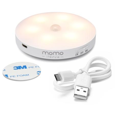 Imagem de Luzinha Momo Lifestyle - Luminária Lâmpada LED sensor de presença recarregável USB