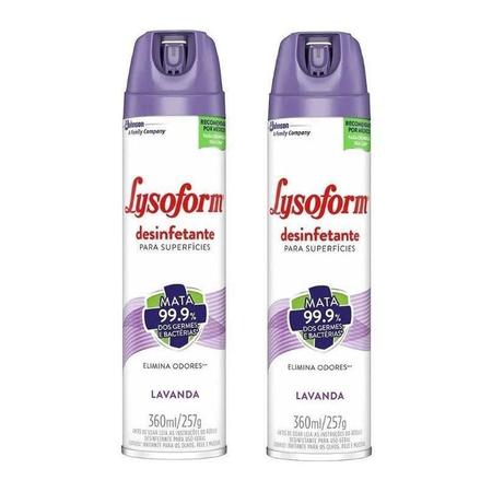 Lysoform Spray Lavanda 360Ml Kit Com 2 Unidades - Sc Johnson - Desinfetante  - Magazine Luiza