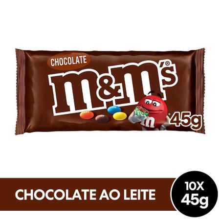 Imagem de M&Ms Chocolate Ao Leite Mars Kit 10 Unidades De 45G