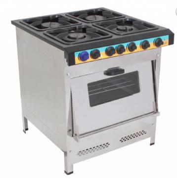 Imagem de M18 Fogão Home Chef B Pressão 4 Bocas 2Q Duplos 2Q Simples c/ Forno Lateral em Aço Metalmaq