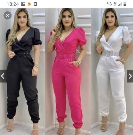 Macac o com cinto Morena de luxo Outros Moda e Acess rios