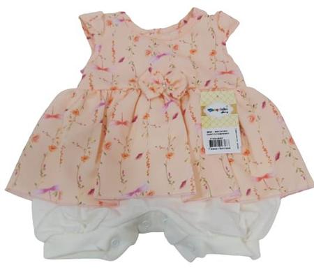 Imagem de Macacão Curto Bebê Menina Chuquinha Baby Verão Enxoval 2854