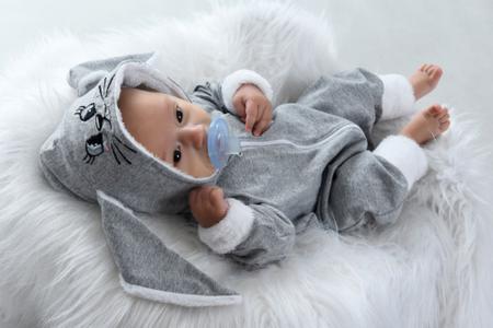 Macacao de bebe com orelhas 2025