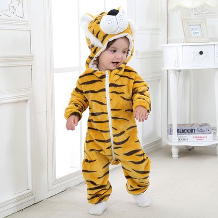 Macac o de Beb Infantil Frio Inverno Fantasia de Animais Tigre