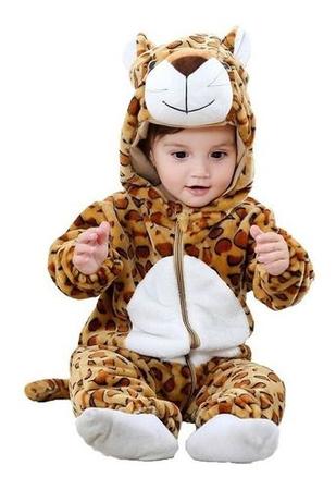 Imagem de Macacão Fantasia Infantil Bebê Urso Ursinho Tigre Ou Onça