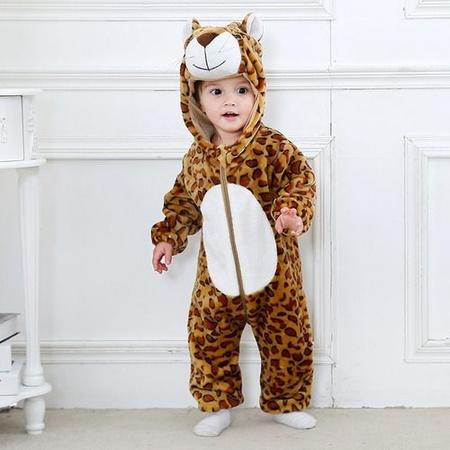 Imagem de Macacão Fantasia Infantil Bebê Urso Ursinho Tigre Ou Onça