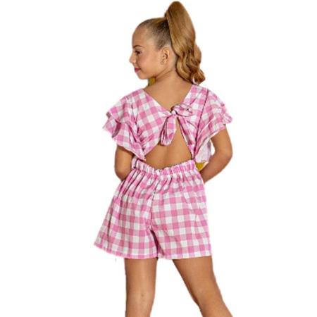 Vestido infantil Xadrez Rosa e Branco Barbie Girl P03 - Maria - Vestido  Infantil - Magazine Luiza