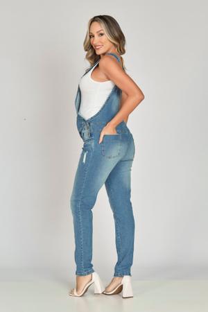 Macacao de gestante jeans 2025