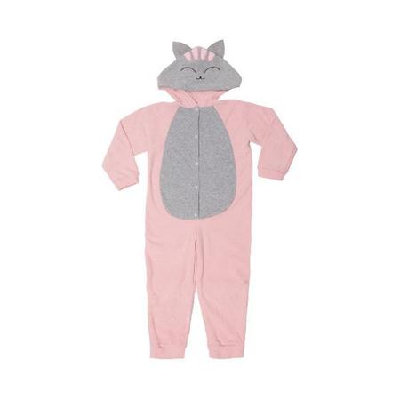 Imagem de Macacao Kigurumi Pijama Infantil Gatinha Inverno Fantasia