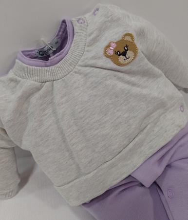 Imagem de Macacão Longo Inverno Bebê Menina Zafielo Finta Blusa Rf 548