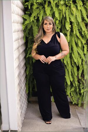 Macacão longo para hotsell casamento plus size