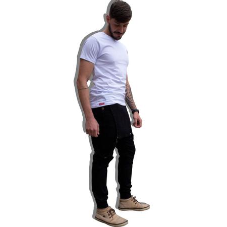 Imagem de Macacão Masculino Jeans Jardineira Destroyed Calça Jogger