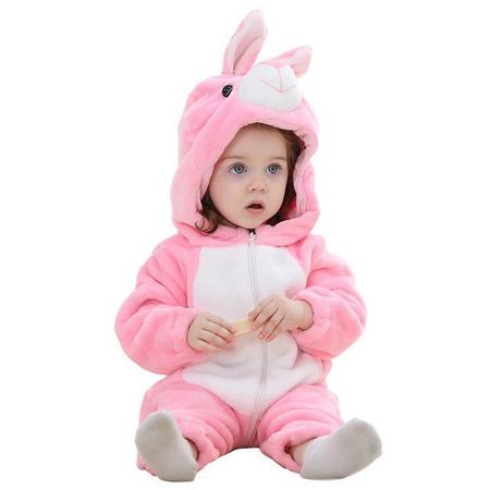 Macacão Pijama Kigurumi Infantil Bebê Baby Bichinho: Gatinho (Rosa