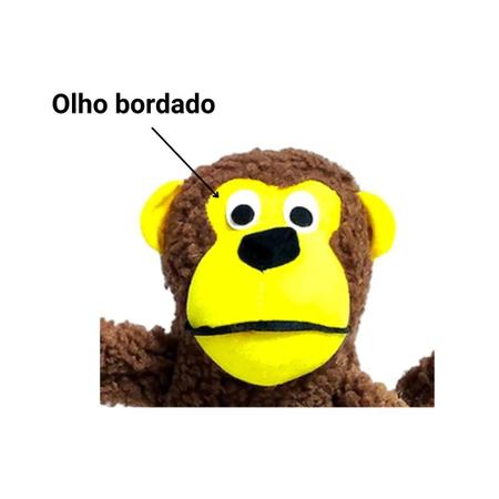 Brinquedo Macaco Marrom Chalesco para Cães