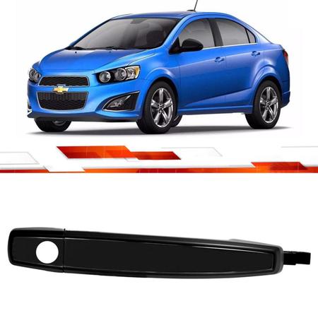 Imagem de MAÇANETA EXTERNA DIANT LD CRUZE SONIC S10 G2 TRAILBLAZER 4P CAMARO 2P PRETO C/FURO S/CHAVE Nº