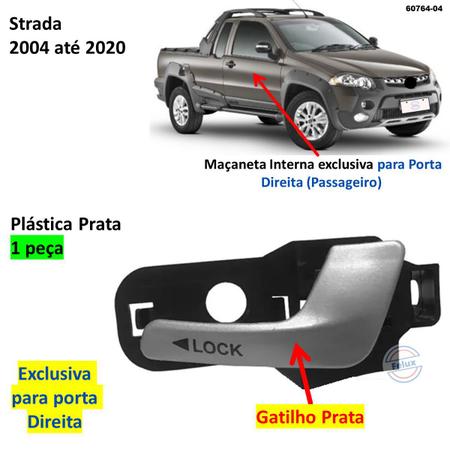 Imagem de Maçaneta Interna Dianteira Direita Strada 2004-2020 Prata