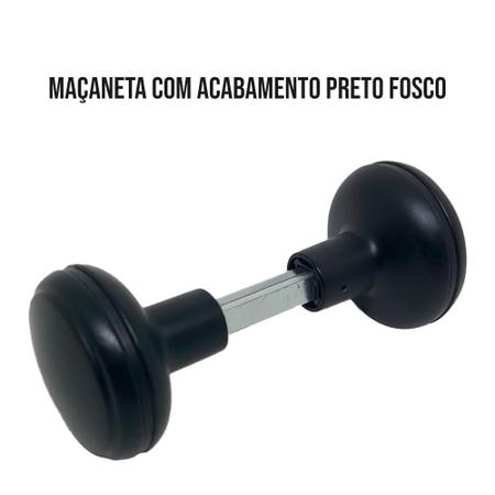 Imagem de Maçaneta Para Porta Fechadura Modelo Bola Preto Universal