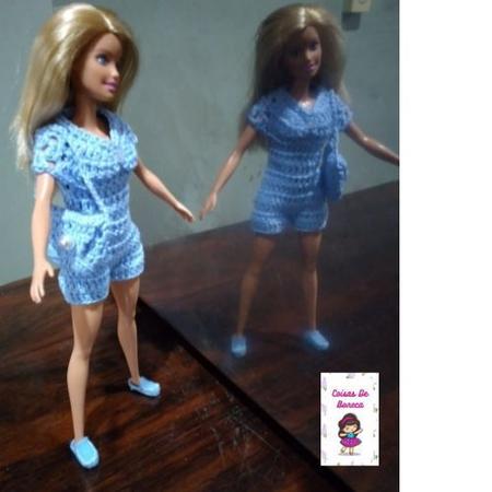 Roupa Barbie macacão em croche