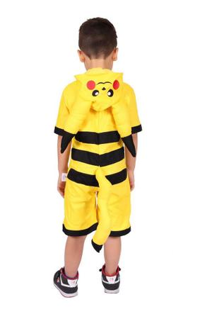 Fantasia Pokémon Pikachu Nova  Roupa Infantil para Menino Quimera