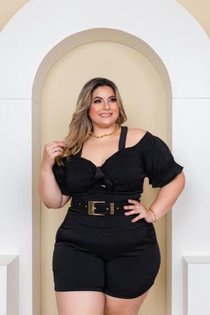 Moda plus size macaquinho sales