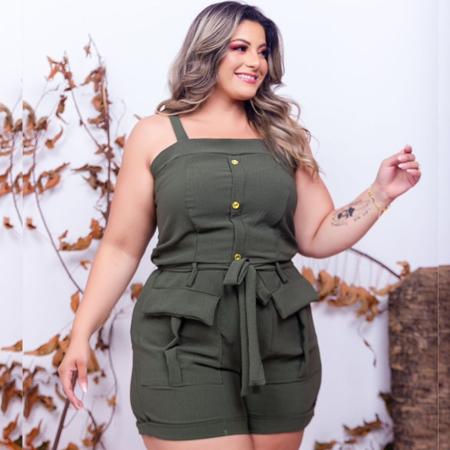 Macaquinho de linho plus cheap size