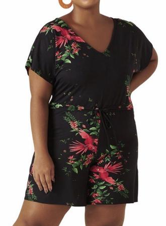 Macaquinho Plus Size G1 Ao G5 Malwee Imagem de Macaquinho Plus Size G1 Ao G5 Malwee