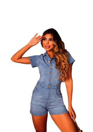 Macacão hotsell short jeans