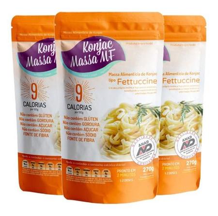 Imagem de Macarrão Sem Gluten Fettuccine 3 X 270g Konjac Shirataki