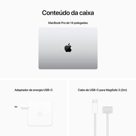 Imagem de MacBook Pro 14" Chip M2 Max da Apple com CPU de 12 núcleos e GPU de 30 núcleos, 1TB SSD - Prateado