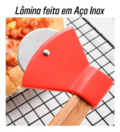 Imagem de Machadinha Cortador De Pizza Corte Profissional Aço Inox
