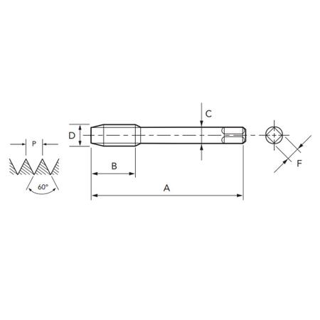 Imagem de Macho Para Máquina HSSE UNC 9/16 X 12 SFT 285/2 - DIN 2183 - OSG