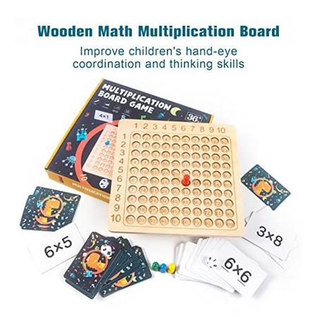 jojofuny 1 Conjunto Tabela De Multiplicação Jogo De Treinamento De  Matemática Brinquedos Matemáticos De Madeira Calcular Cartas Moldura De  Madeira Pré Escola Papel Quebra-cabeça : : Brinquedos e Jogos