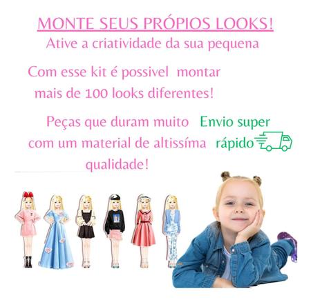 Imagem de Magnetic Fashion Kids Brinquedo Vestir Princesas Montessori