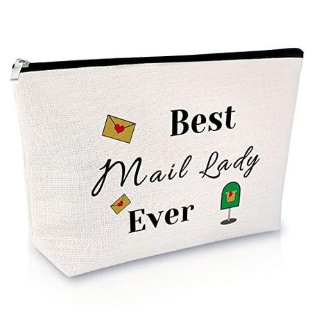 Imagem de Mail Carrier Apreciação Presente para Mulheres Maquiagem Saco Mail Lady Birthday Gift Ideas Cosmetic Bag Thank You Gift Postal Worker Gifts Retirement Gift for Her Travel Cosmetic Pouch Thanksgiving Gift