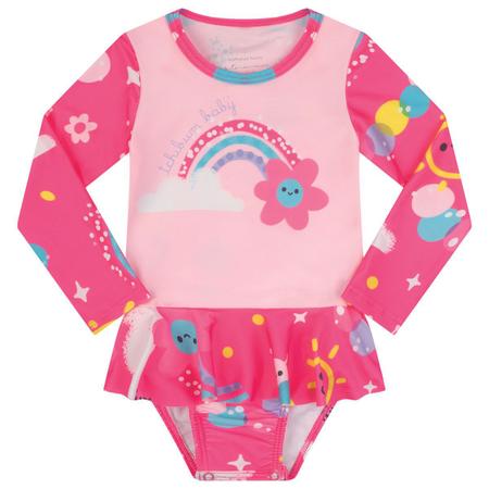 Maio Body Prote o Solar Uv Bebe Menina Roupa Praia Piscina