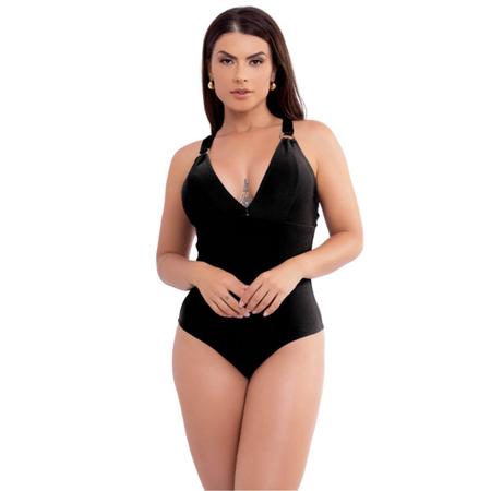 Imagem de Maiô Body Sexy Alças Com Fivelas Moda Gringa Define Silhueta