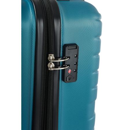 Imagem de Mala de Bordo ABS para Viagem Exp American Tourister Samsonite Recife Tsa Rodas Duplas Verde