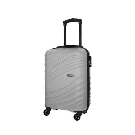 Imagem de Mala de Bordo Pequena para Viagem Abs American Tourister Tesa By Samsonite Cadeado Integrado Prata