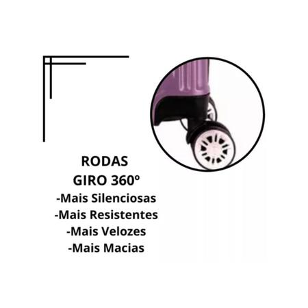Imagem de Mala de Bordo Rodinha 360º ABS Luggage Allabard Pequena