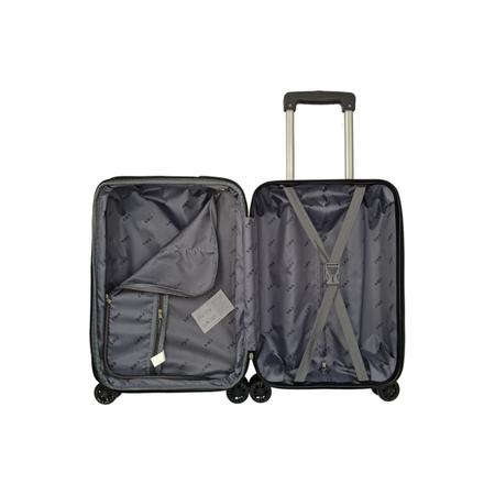 Imagem de Mala de Bordo Viagem com Frasqueira Rígida Rodinha Dupla Embarque Bagagem Avião Leve Resistente Pequena 8kg Abs