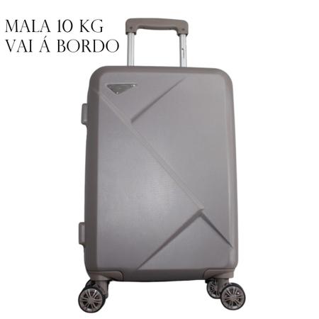 Mala de viagem 10 kg com cadeado rodas duplas em polipropileno material ABS  cor fendi - CRUZEIRO - Conjunto de malas - Magazine Luiza