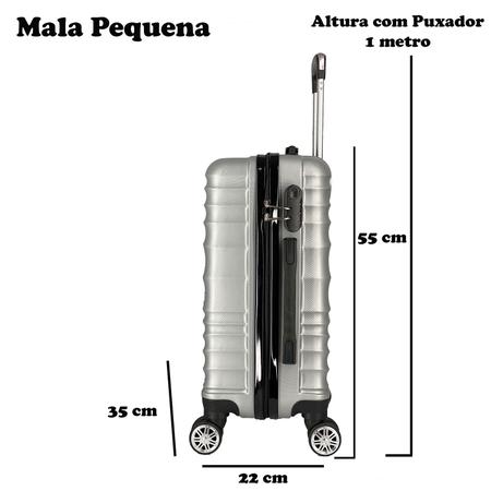 Imagem de Mala de Viagem Bordo 10kg Eagle Em Abs C/ Rodinhas 360º AS67