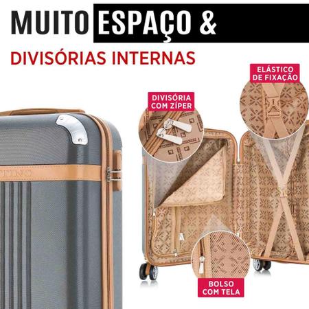 Mala de Viagem Média Athena Rígida Rodas Dupla 360 Santino - BGV182M Imagem de Mala de Viagem Média Athena Rígida Rodas Dupla 360 Santino - BGV182M
