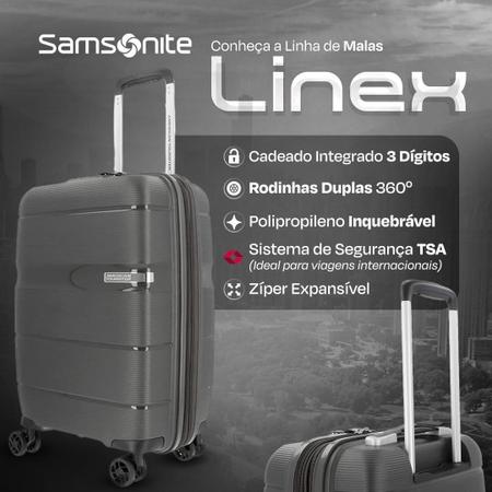 Imagem de Mala Pequena Polipropileno Tsa Samsonite + Frasqueira Wall P