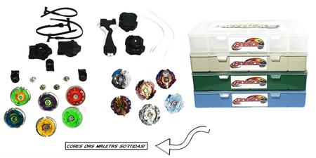 Maleta 4 em 2 Beyblade Metal Burst + 2 Lançadores + Grip + Arena de Batalha  - V2 na Americanas Empresas